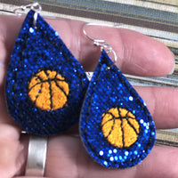 DBB Basketball Teardrop Earrings embroidery design