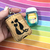 DBB Love Cats Hand Sanitizer Holder Snap Tab In the Hoop Embroidery Project
