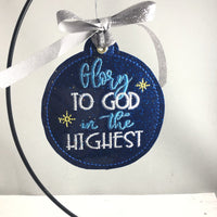 DBB Glory to God in the Highest Christmas Ornament for 4x4 hoops