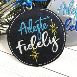 DBB Adeste Fidelis Christmas Ornament for 4x4 hoops