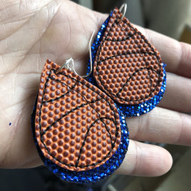 DBB Basketball Stitching LAYER Earrings embroidery design