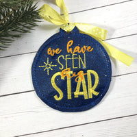 DBB We Have Seen His Star Christmas Ornament for 4x4 hoops