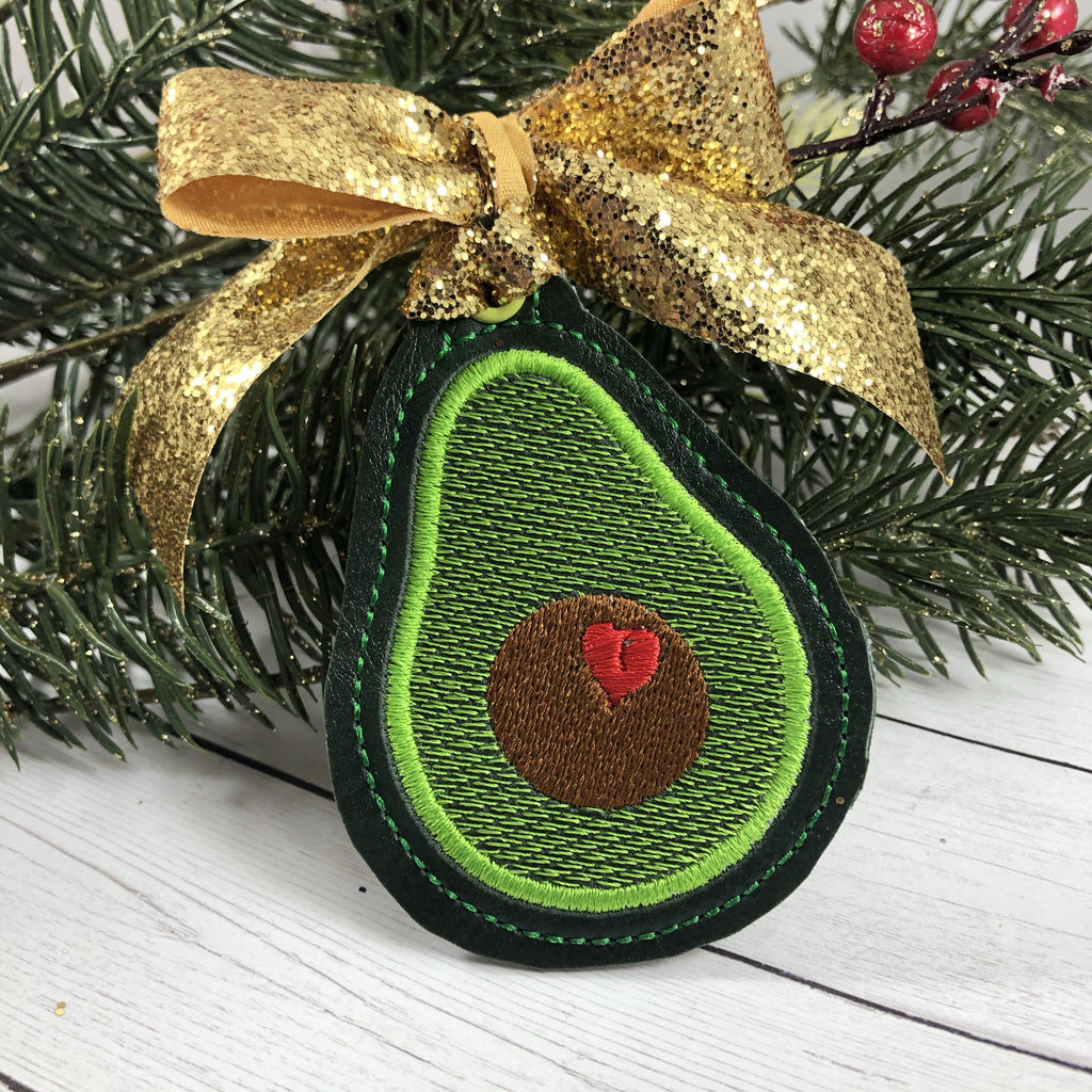 DBB Avocado Christmas Ornament for 4x4 hoops