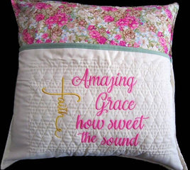 NNK Amazing Grace Religious  ITH Reading Pillow