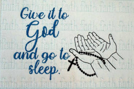 NNK Give to God and go to sleep ITH Reading Pillow