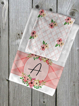 TSS Pink Plaid and Floral Towel set sublimation design