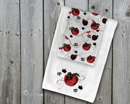 TSS Fall Red Apple Plaid Hand towel set sublimation design