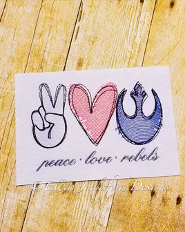 EJD Peace Love Rebel Sketchy
