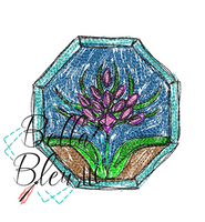 BBE Quilt Block 3 Floral Scribble Sketchy