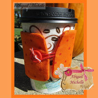 AM Pumpkin Coffee Cozy, In The Hoop - 6x10