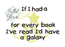 BBE If I had a star for every book Reading Pillow Saying quote