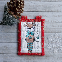 BBE Reindeer Holiday Wishes Christmas Scribble
