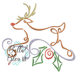 BBE -  Christmas Reindeer Swirl 2 Satin Design