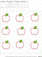 KRD Quiet Book Apples and Tree 5x7 Page