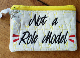 BBE Not a role model zipper bag wallet