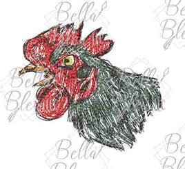 Rooster 8 Scribble Sketch