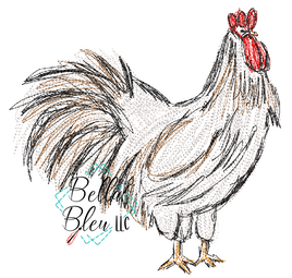 BBE Rooster Scribble Sketch