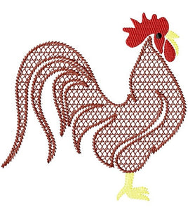 TIS Motif Rooster Embroidery design