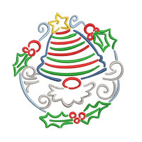 BBE -  Christmas Santa Gnome Satin Machine Embroidery Design