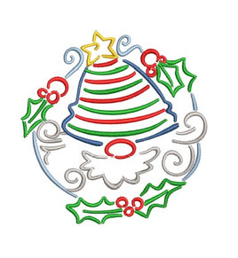 BBE -  Christmas Santa Gnome Satin Machine Embroidery Design