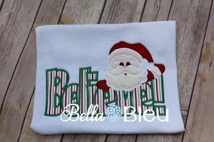 BBE - Believe Santa Applique Design