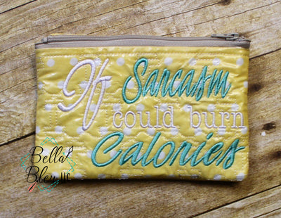 BBE -If Sarcasm burned calories Zipper Wallet bag ith