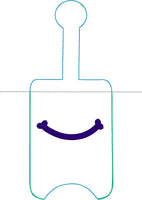 DBB NEW SIZE Smile Hand Sanitizer Holder Snap Tab Version In the Hoop Embroidery Project 3 oz DT for 5x7 hoops