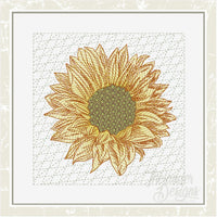 TD - Filled Sunflower Quilt Block