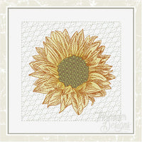 TD - Filled Sunflower Quilt Block