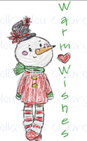 BBE Snowman Warm Wishes Scribble