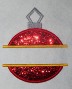 NNK  Split Christmas Ornament Applique