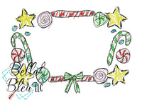 BBE Christmas Candy Frame Scribble Sketch