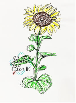 BBE Sunflower Scribble Sketch