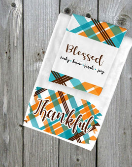 TSS Thankful & Blessed Hand towel set sublimation design
