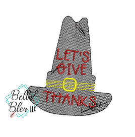 BBE- Sketchy Thanksgiving Pilgrim Hat Let's Give Thanks