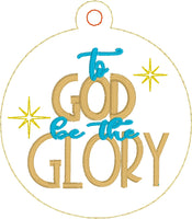 DBB To God be the Glory Christmas Ornament for 4x4 hoops