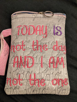 BBE - Today is not the day Zipper Wallet bag ith
