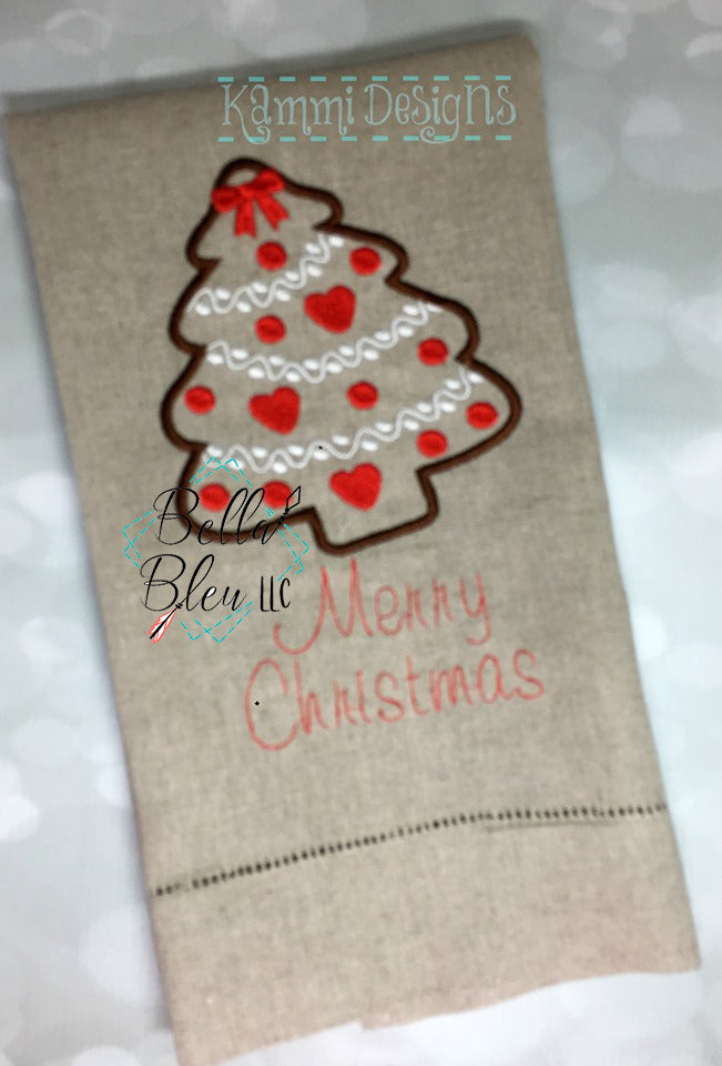 BBE - Christmas Gingerbread Tree applique