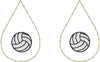 DBB Volleyball Teardrop Earrings embroidery design