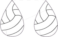 DBB Volleyball STITCHING Earrings embroidery design