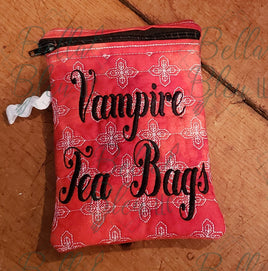 BBE - Vampire Tea Bags Zipper Wallet bag ith
