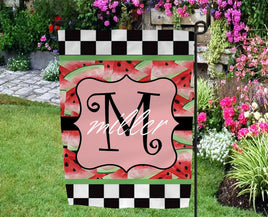 TSS Watermelon Monogram frame Garden Flag sublimation design
