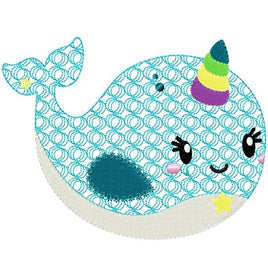TIS Narwhal Motif Embroidery design