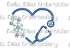 BBE Winter Heart Stethoscope Monogram Frame