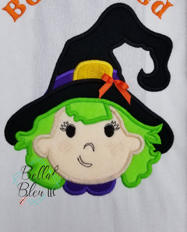 BBE - Cute Halloween Witch Applique
